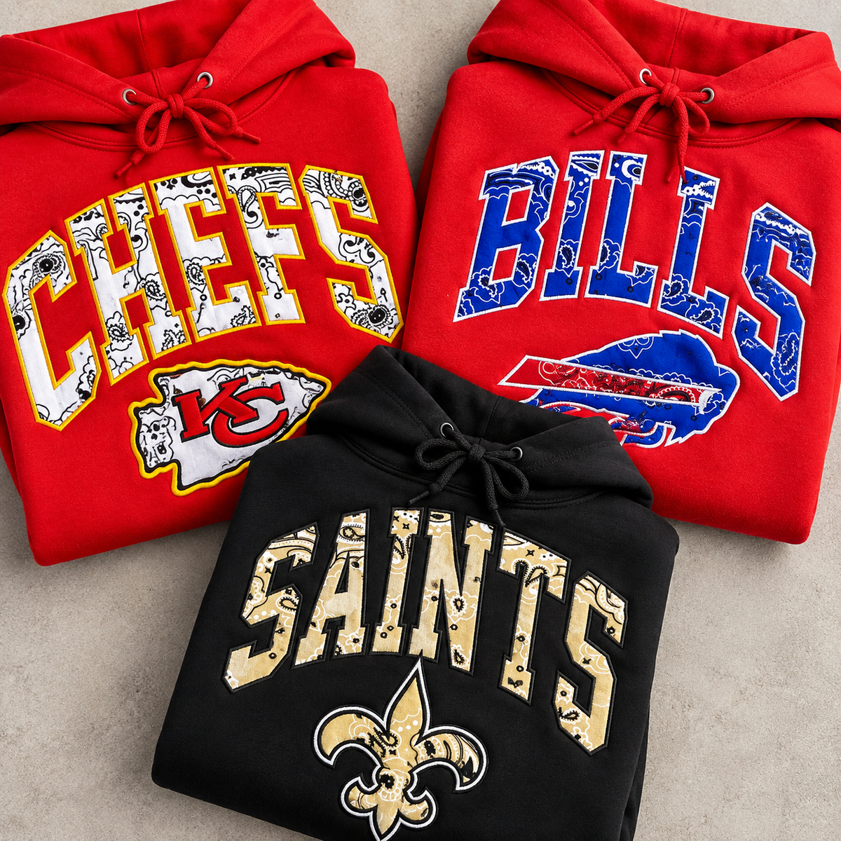 Custom School & Team Appliqué Hoodie | Sequin or Bandana