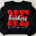 Nebraska sequin crewneck